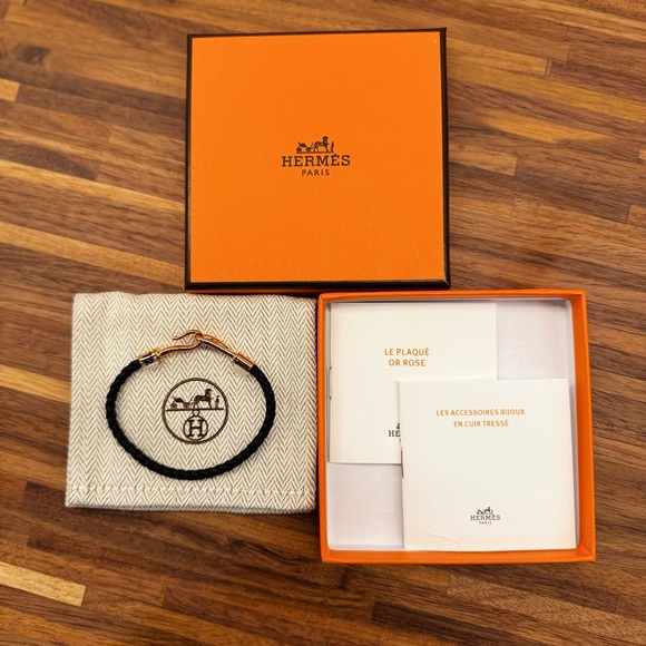 Hermes Jumbo bracelet black noir rose gold RGHW - Picture 3 of 4